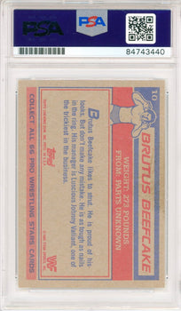 Brutus Beefcake Autographed 1985 Topps Wwf Card #10 (Psa Auto)