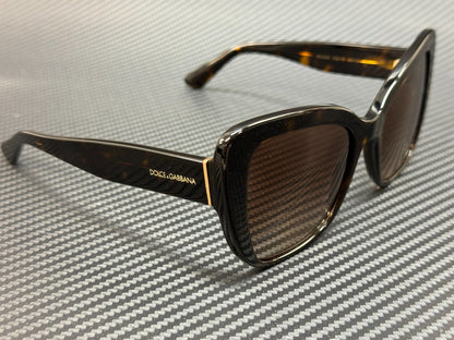 DOLCE & GABBANA DG4348 502 13 Havana Cat Eye Women's 54m Sunglasses