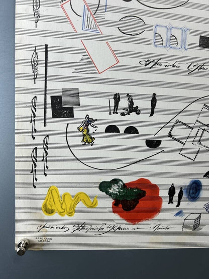 Saul Steinberg Nuits De La Fondation 1970 Lithograph Poster 88.5X58 Cm /35X23 In