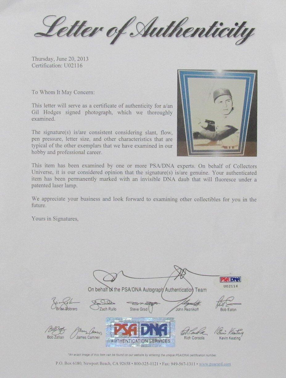 Gil Hodges Hof Signed/Autographed 5X7.5 B/W Photo