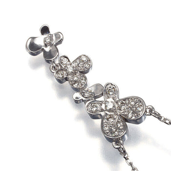 Rugiada Necklace Diamond Butterfly 18K 750 White Gold