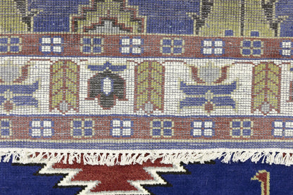 Kazak Oriental Rug Geometric Design Carpet Home