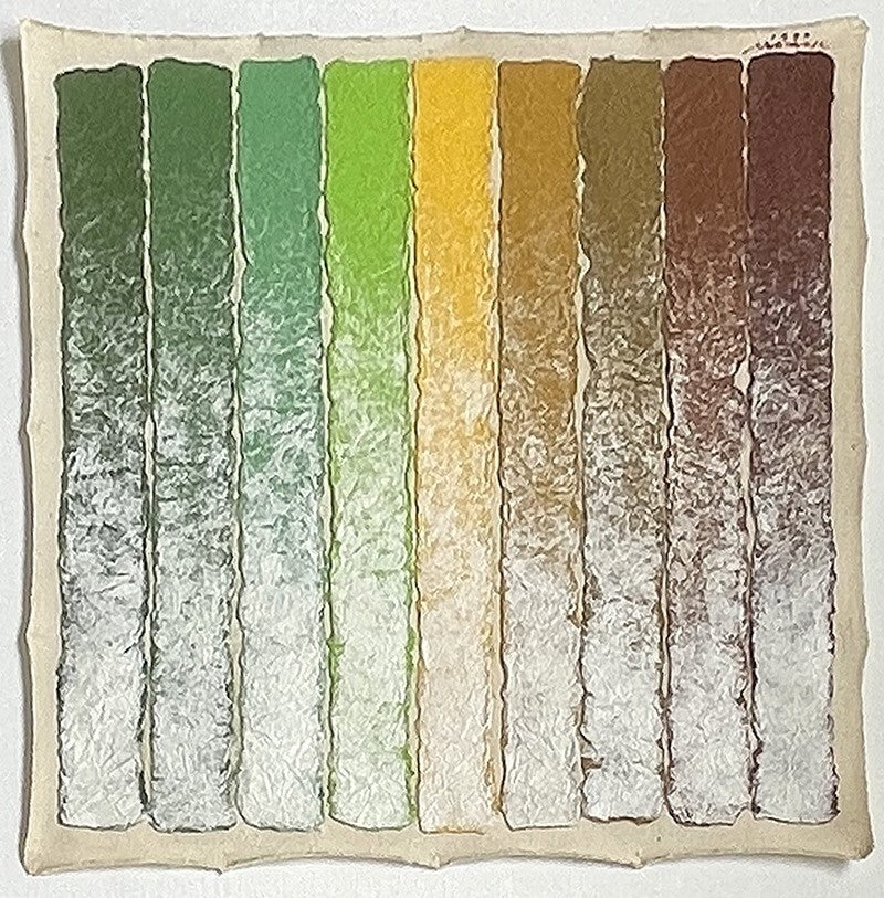 Hisashi Momose Signed Original Painting Mixed Media "Nine Strips" Framed