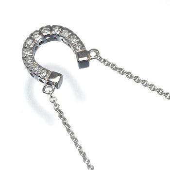 Star Jewelry Necklace Diamond Horseshoe 18K 750 White Gold