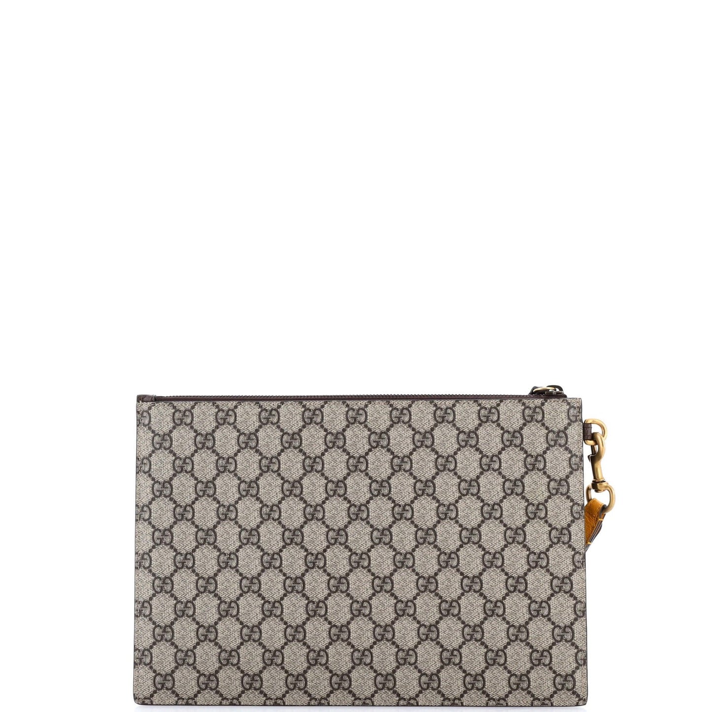 Gucci Neo Vintage Wristlet Pouch Gg Coated Canvas