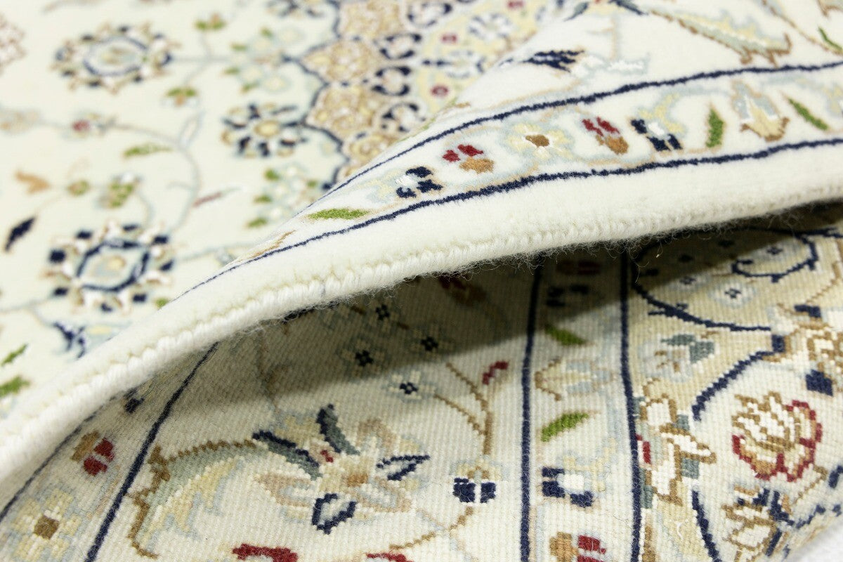 Indo-Nain Oriental Square Rug Vintage Floral