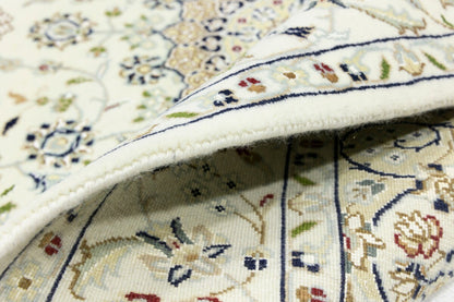 Indo-Nain Oriental Square Rug Vintage Floral