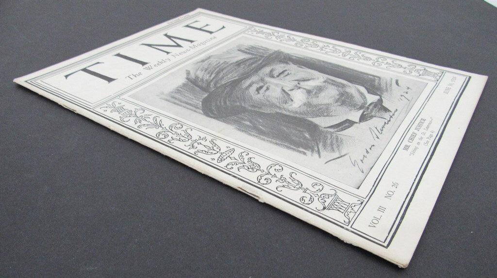 Time Magazine Vol Iii No 26 June 30, 1924 William Hoeard Taft 183265