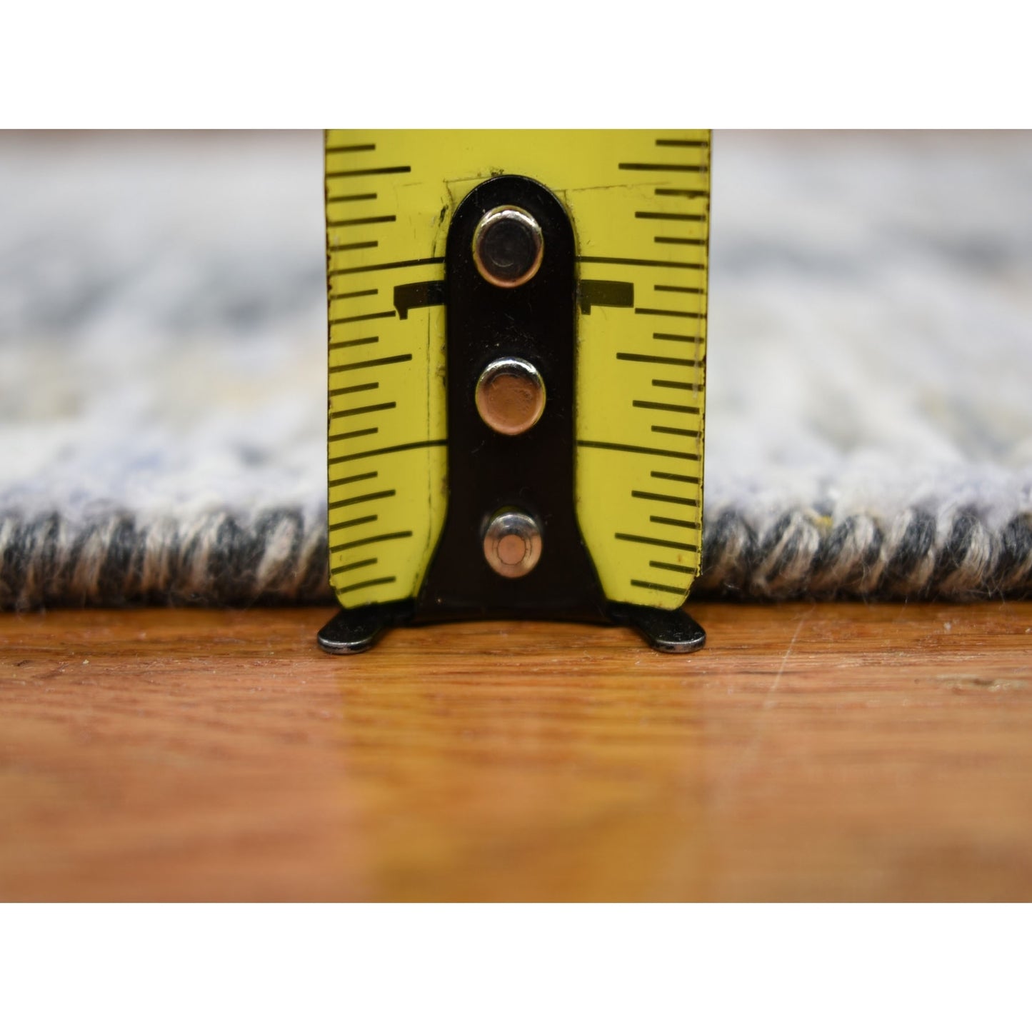 Rug 2'x3' DIMENSIONAL CURTAINS Gray Silk With Textured Wool Oriental