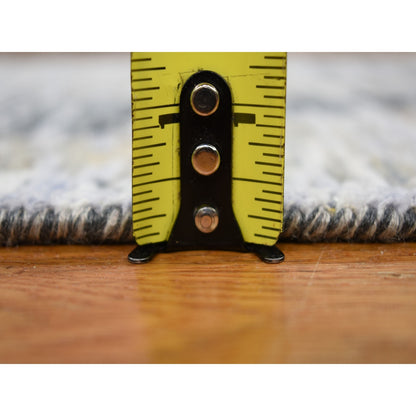 Rug 2'x3' DIMENSIONAL CURTAINS Gray Silk With Textured Wool Oriental