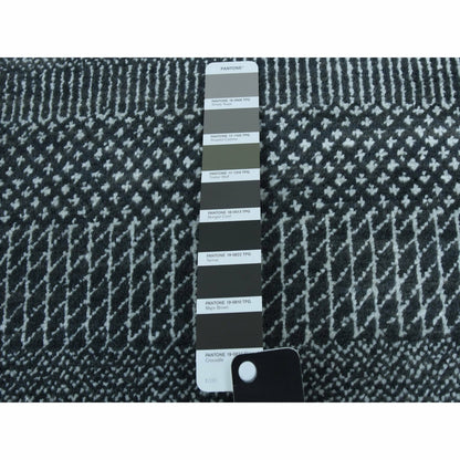 3'3"X5' Gray Wool And Silk Hand Knotted Modern Grass Design Gabbeh Rug