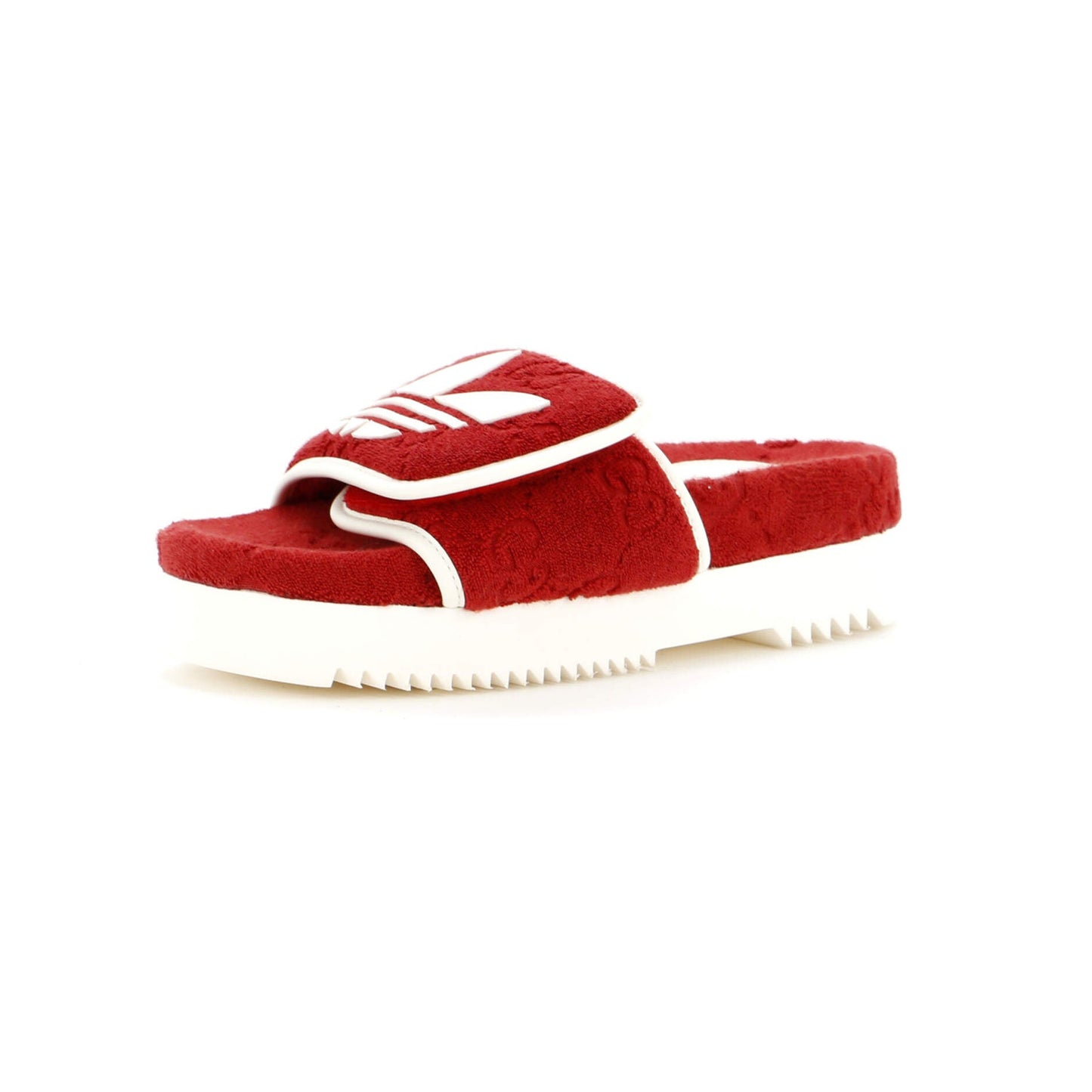 Gucci X Adidas Women'S Platform Slide Sandals Terry Cloth