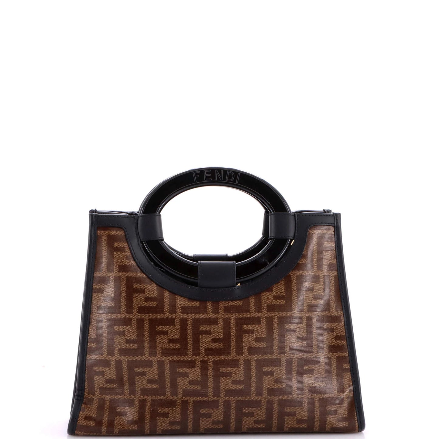Fendi Runaway Shopper Tote Zucca Coated Canvas Small