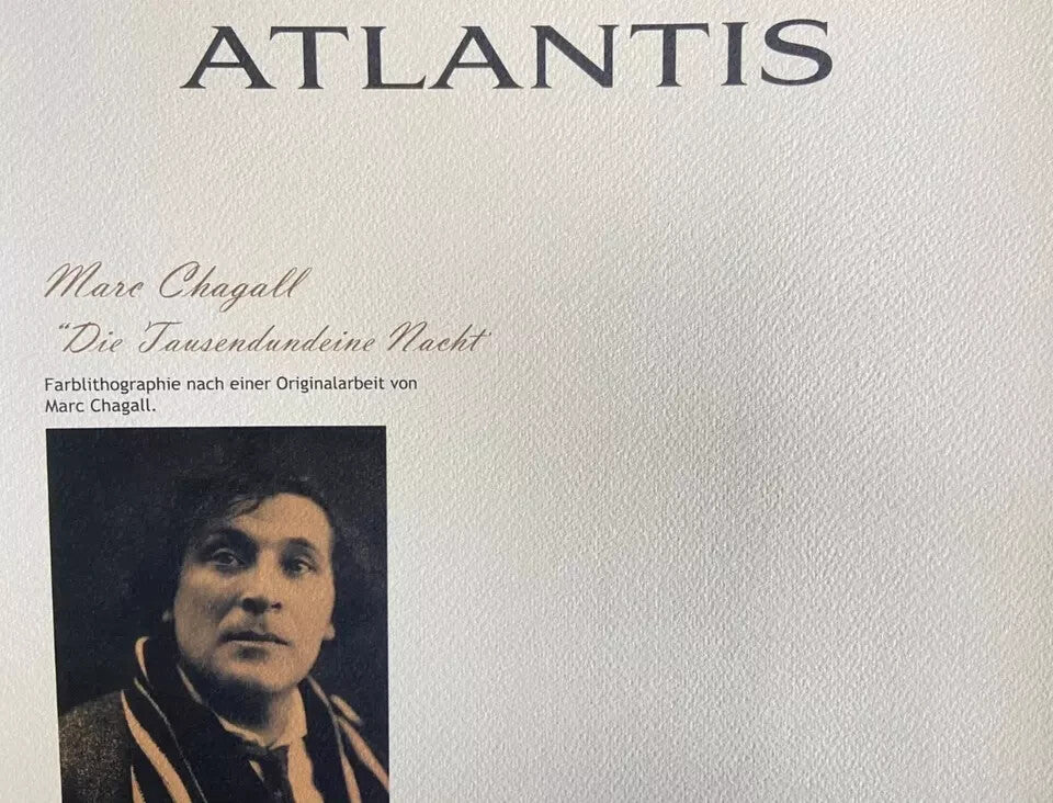 Marc,Chagall Lithograph Coa Original Signed Numbered Collection Stamp