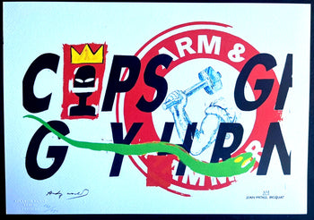 Andy Warhol X Jean-Michel Basquiat Lithograph ( Signed Coa) Numbered