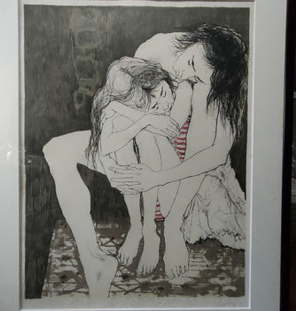 Jansen Original Lithograph Mother And Child Ii Signed & Numbered 101/120
