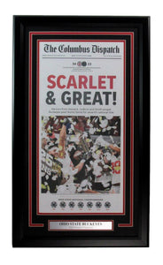 The Columbus Dispatch 2024 Ohio State National Champs Framed Newspaper 195364