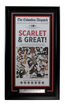 The Columbus Dispatch 2024 Ohio State National Champs Framed Newspaper 195364