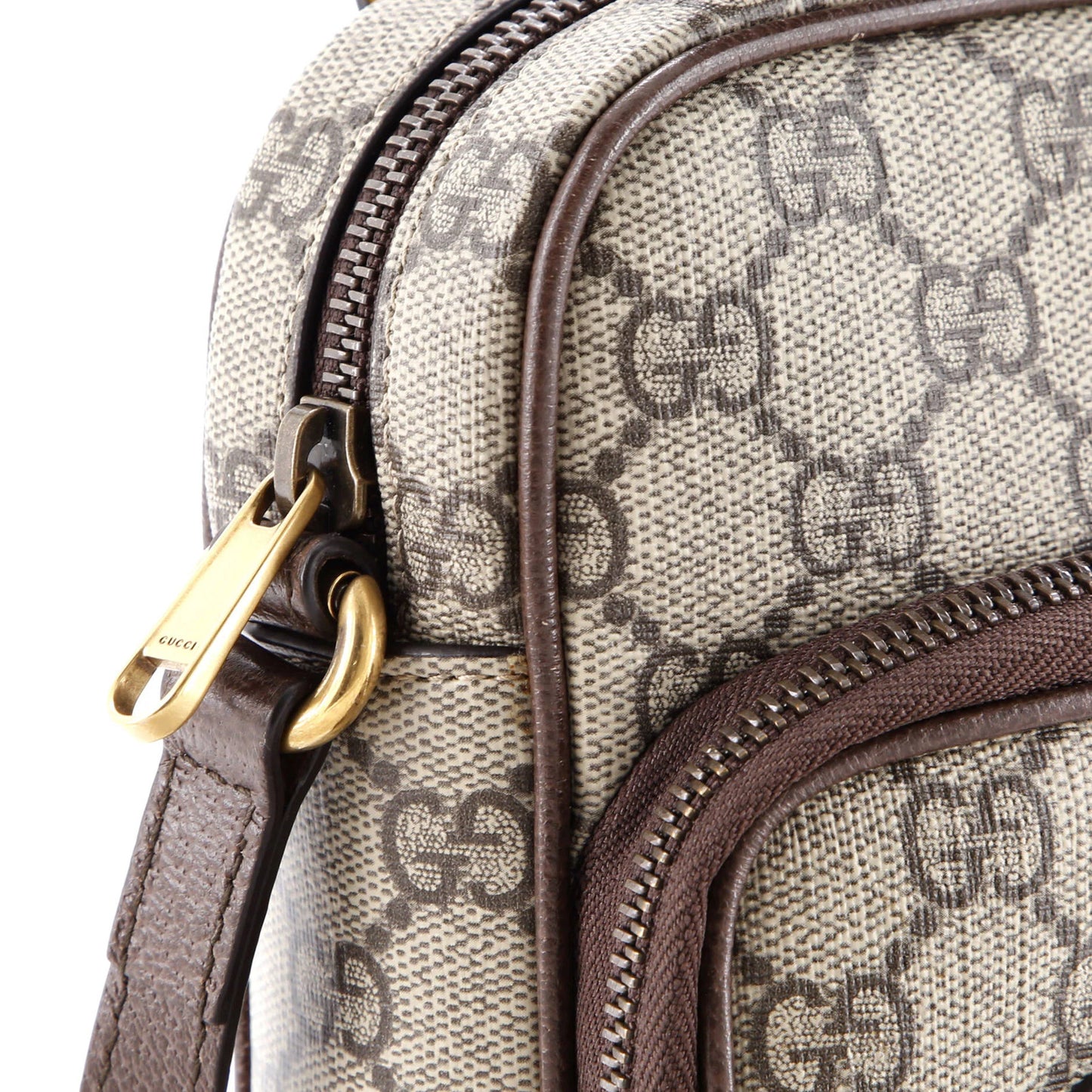 Gucci Neo Vintage Top Handle Crossbody Bag Gg Coated Canvas Mini