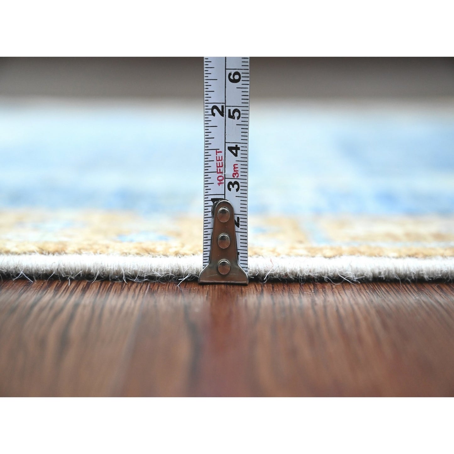 2'8"X19'1" Blue Kashkuli Animal Figurines Wool Hand Knotted Runner Rug