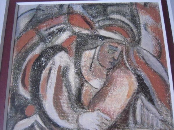 Original Painting Signed Mixed Media Framed By Simon Lenore