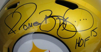 Jerome Bettis Hof Signed Steelers Full Size Flash