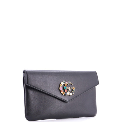 Gucci Gg Broadway Envelope Clutch Leather