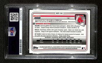 Jarren Duran Signed/Auto On Card 2020 Bowman Card #Bcp-144 Psa/Dna 198754