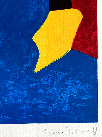 Serge Poliakoff Lithograph Moma Coa Signed Op Numbered In Pencil Piet Mondrian