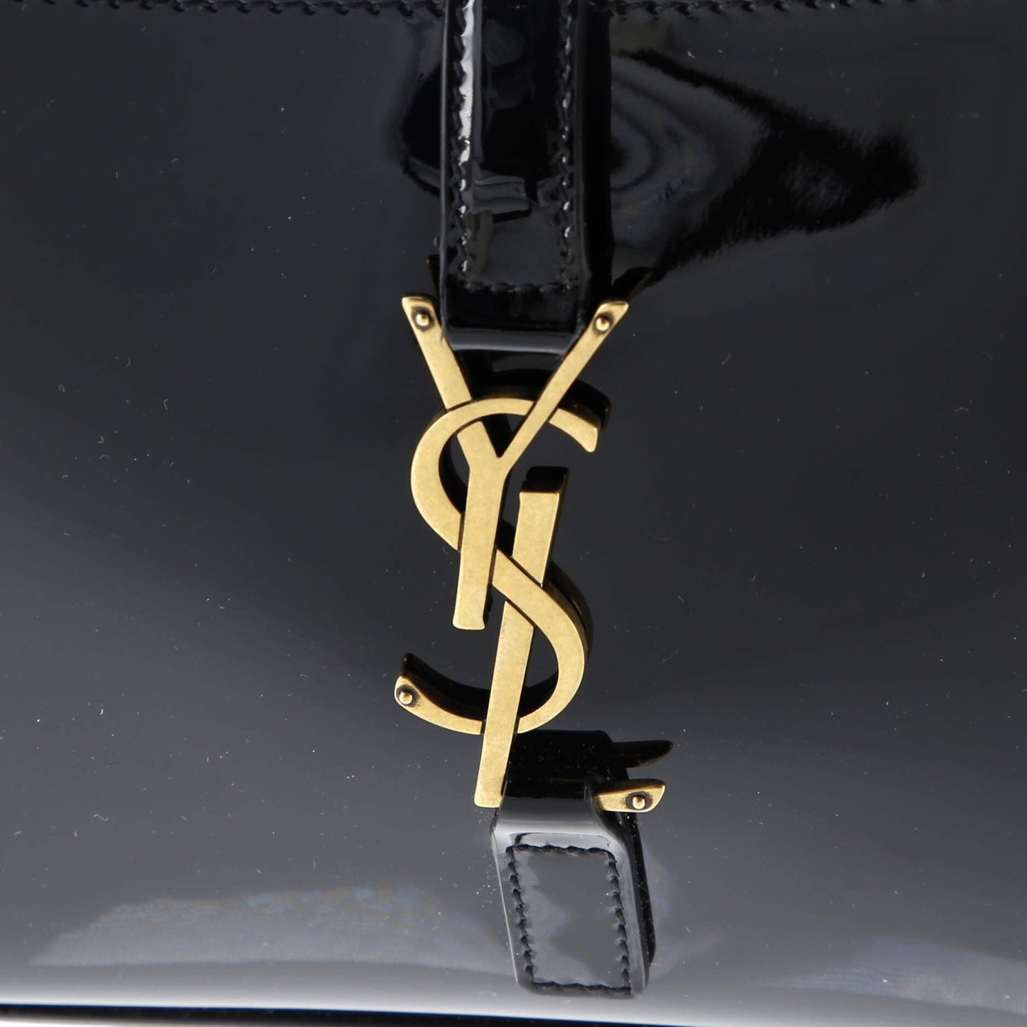 Saint Laurent Le 5 A 7 Hobo Patent Small