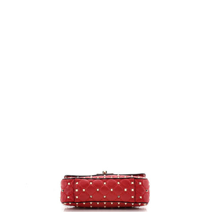 Valentino Garavani Rockstud Spike Flap Bag Quilted Leather Small
