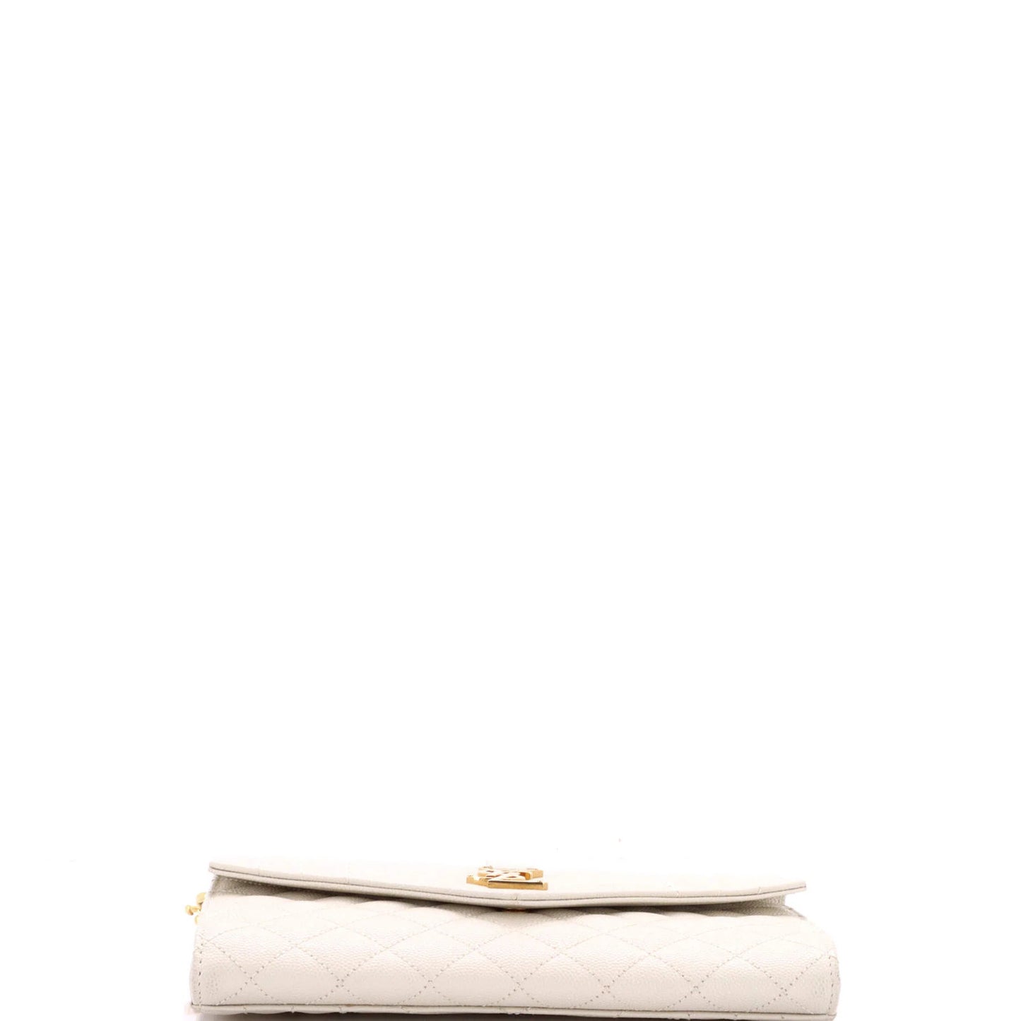 Saint Laurent Classic Monogram Envelope Wristlet Clutch Mixed Matelasse Leather