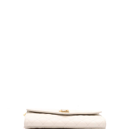 Saint Laurent Classic Monogram Envelope Wristlet Clutch Mixed Matelasse Leather