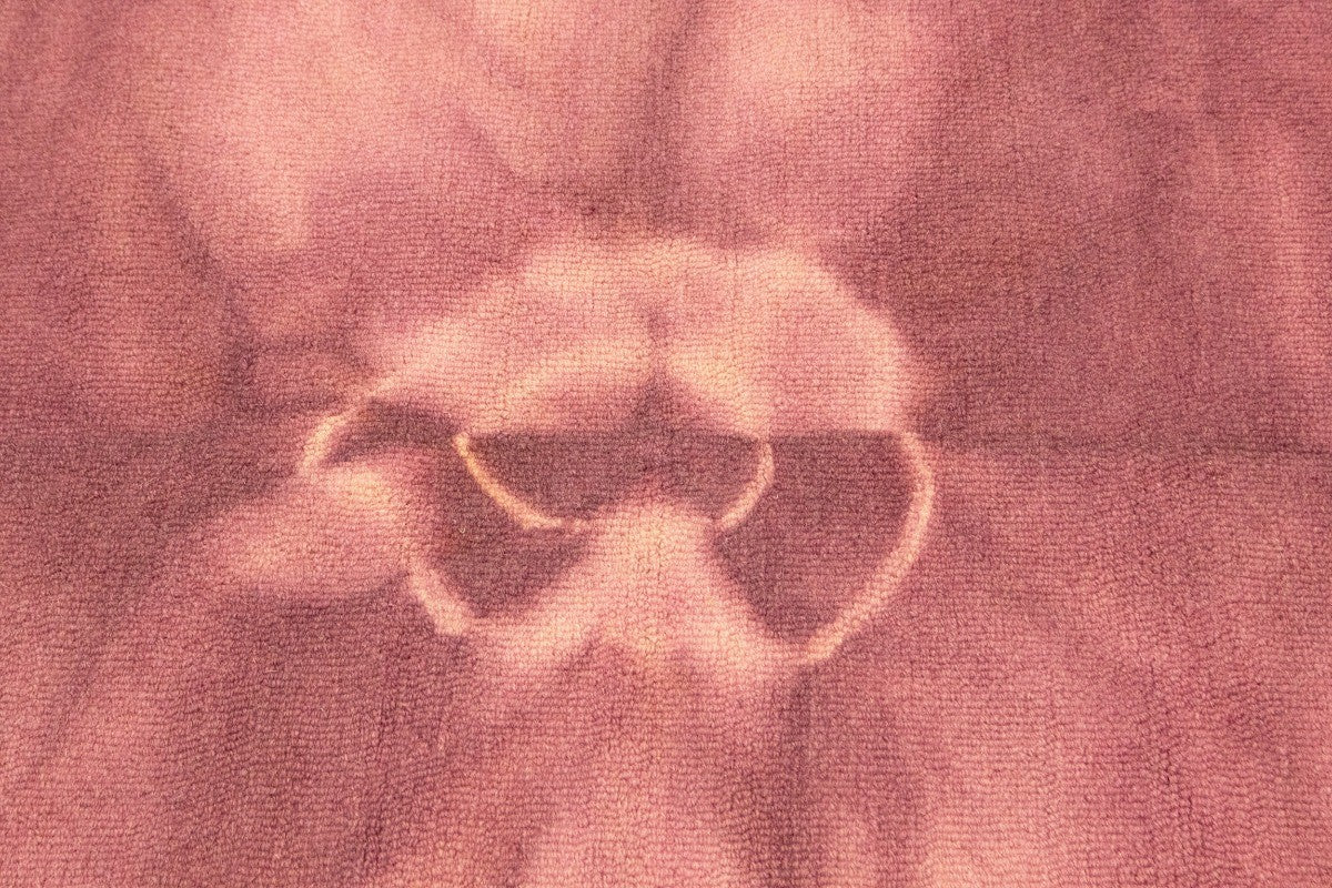 5x8 Hand-Tufted Deep Blush Tie-Dye Rug for Modern Girls Room