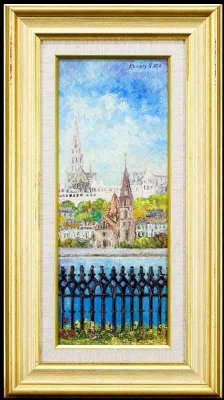 Oil Painting Signed Framed by Ira Kovacs-Nagy of Buda Kingdom Budapest Hungary