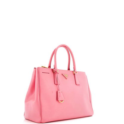 Prada Double Zip Lux Tote Saffiano Leather Medium