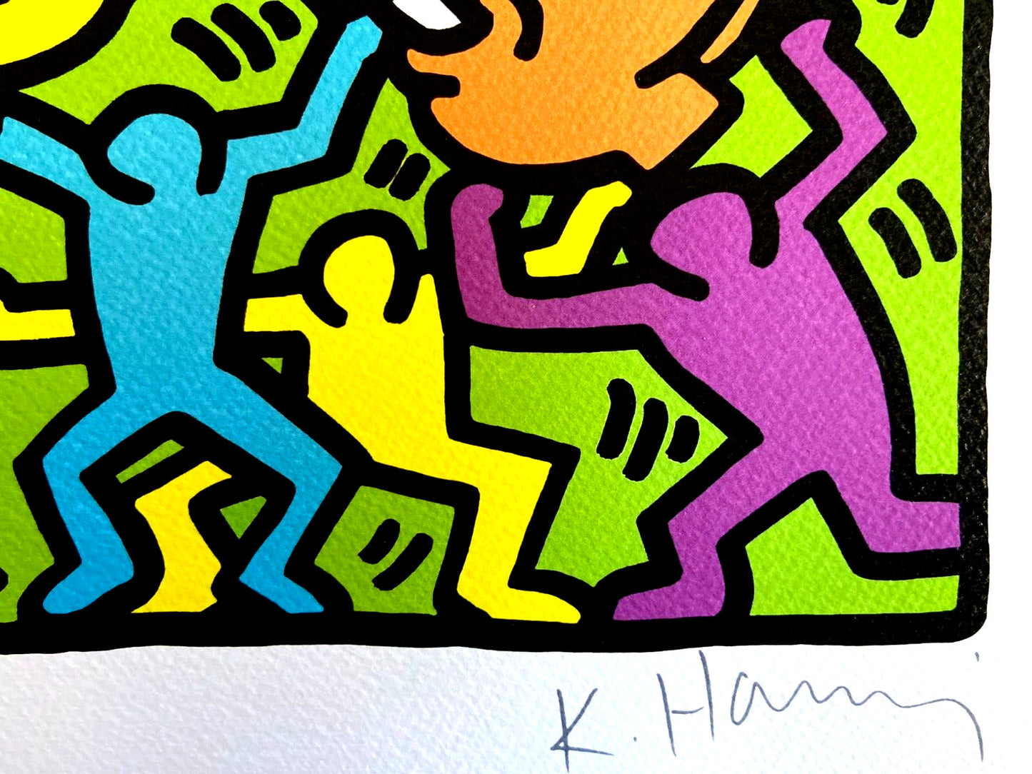 Keith Haring Lithograph 'Andy Mouse' Coa Signature Stamp