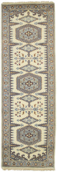 Vintage-Style Indo-Viss Oriental Runner Handmade