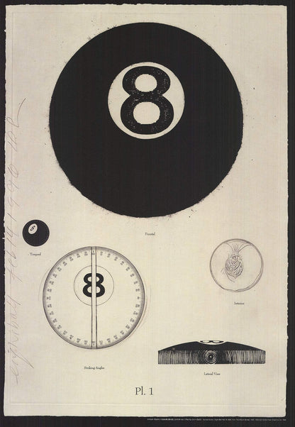 Donald Sultan Eight Ball " Offset Lithograph
