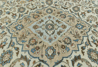 Hand-Knotted Semi-Antique Oriental Rug Muted