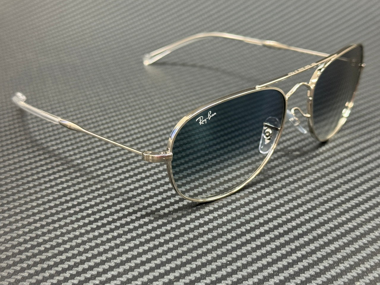 RAY BAN RB3735 003 3F Silver Gradient Blue Unisex 60 mm Sunglasses