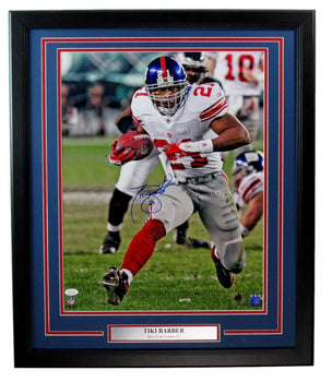 Tiki Barber Autographed 16X20 Photo New York