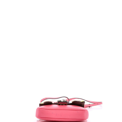 Fendi Monster Baguette Leather And Fur Micro