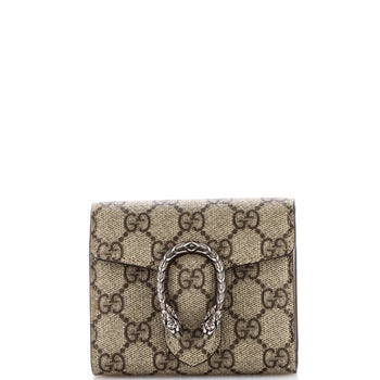 Gucci Dionysus Card Case Wallet Gg Coated Canvas Compact