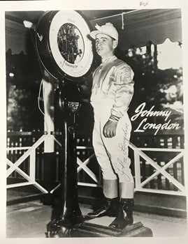 Johnny Longdon Autographed 8X10 Racing Photo