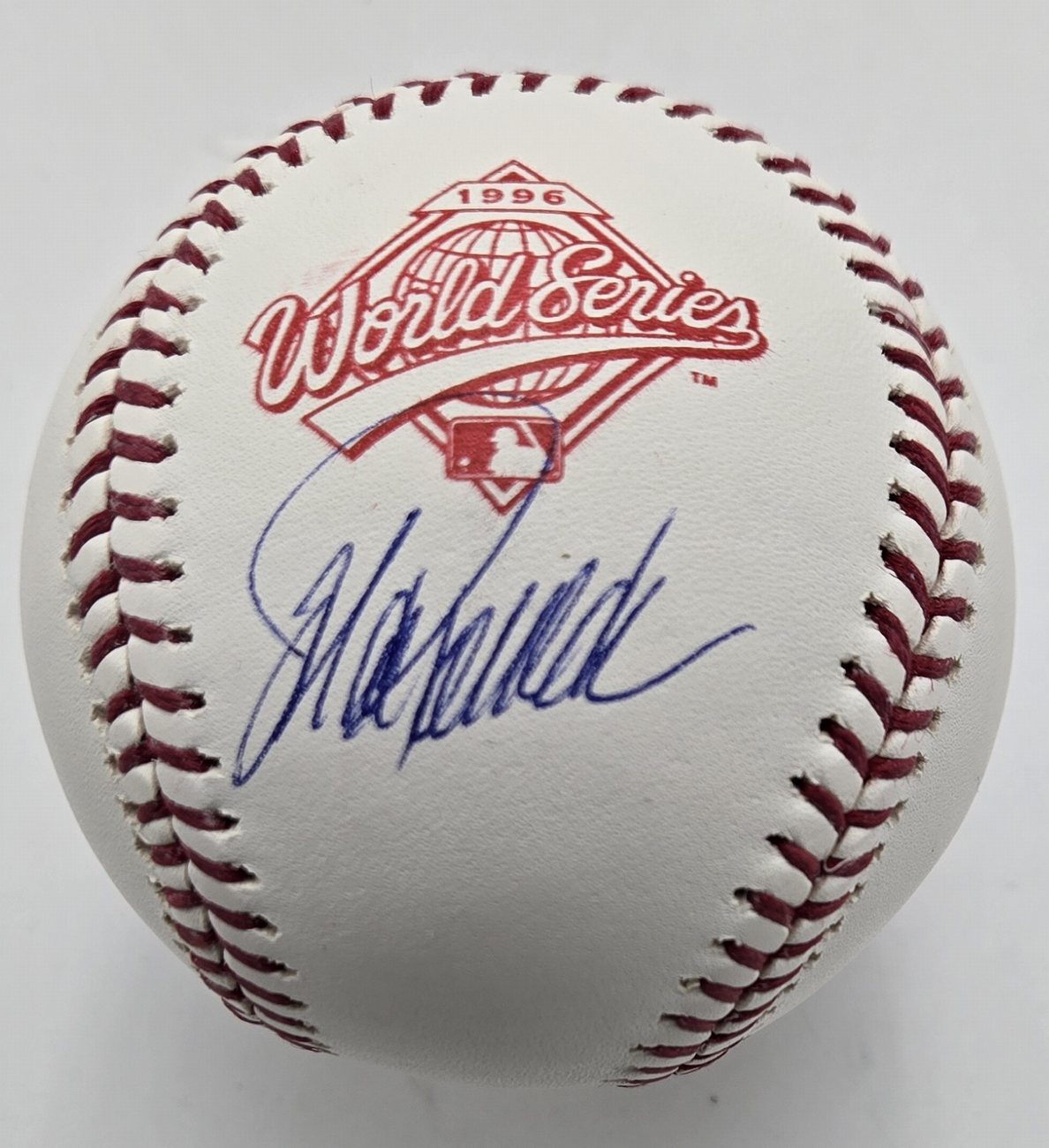 Jorge Posada Autographed 1996 World Series Baseball Ny Yankees Beckett 176932