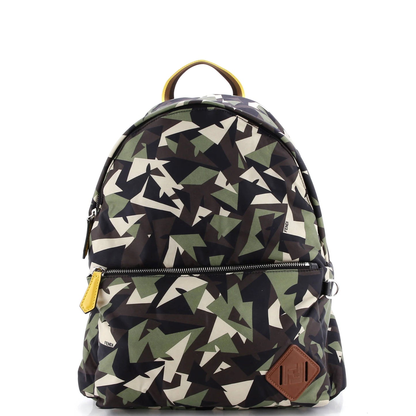 Fendi Front Pocket Backpack Printed Nylon Large