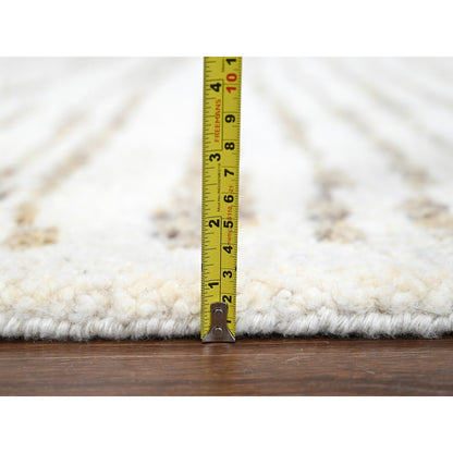 12'X14'10" Camel Brown Minimalist Hand Knotted Wool Oversize Oriental Rug