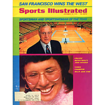John Wooden & Billie Jean King Unsigned Sports Illustrated Magazine