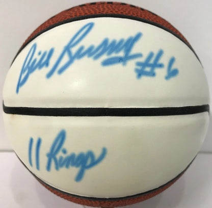 Bill Russell Autographed Spalding Mini Basketball